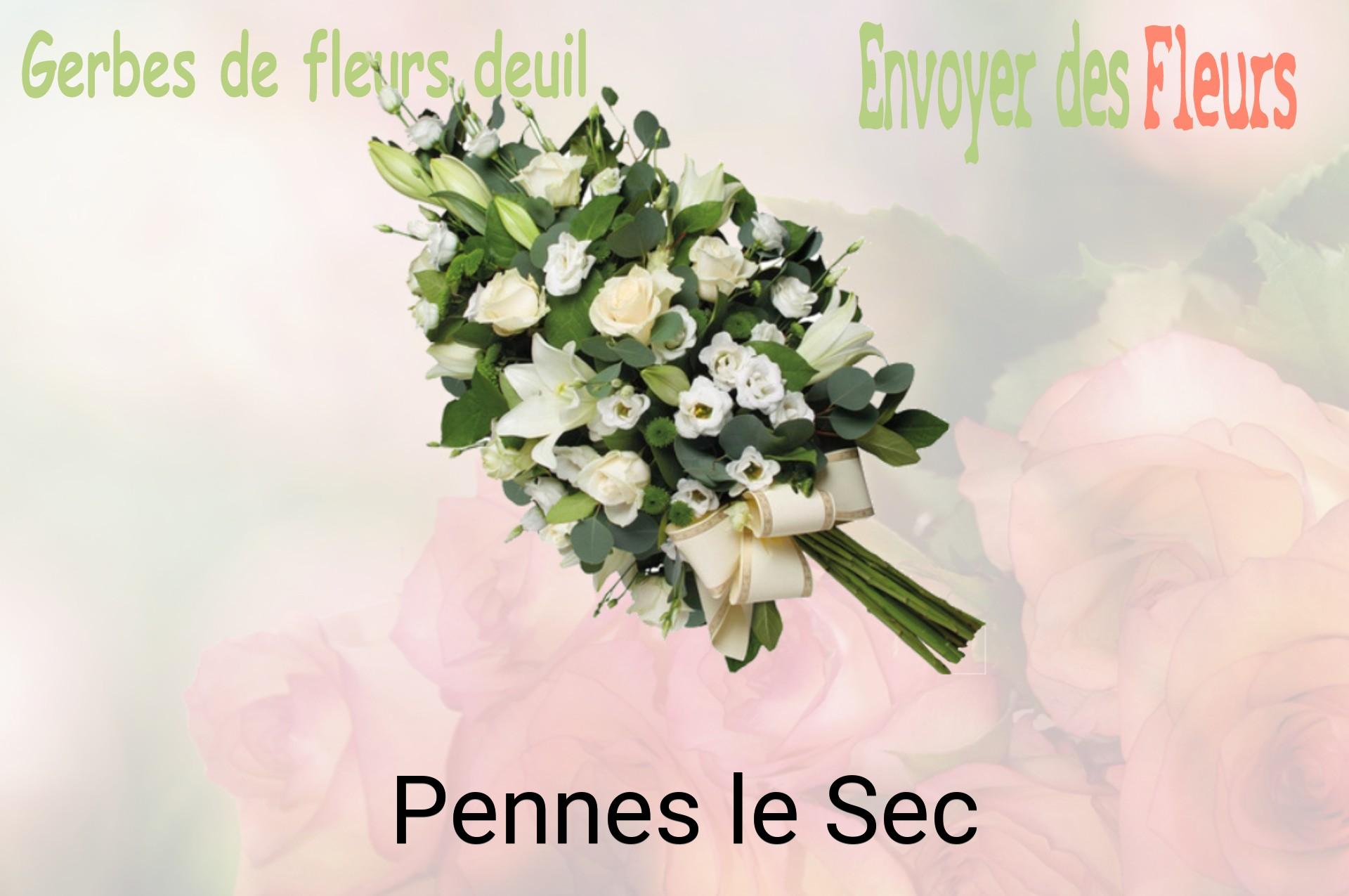 Gerbe de fleurs de deuil livrée à Pennes-le-Sec